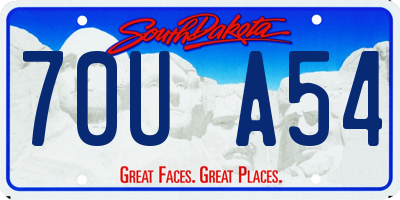 SD license plate 70UA54