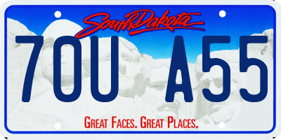 SD license plate 70UA55