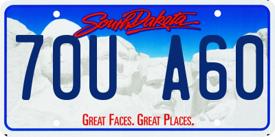 SD license plate 70UA60