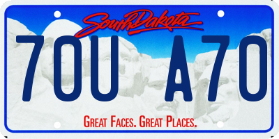 SD license plate 70UA70