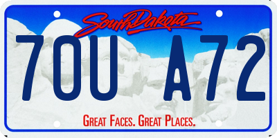 SD license plate 70UA72