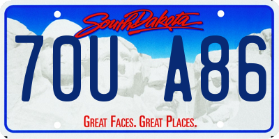 SD license plate 70UA86
