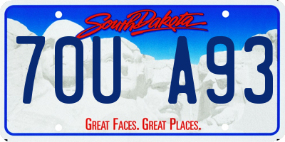 SD license plate 70UA93
