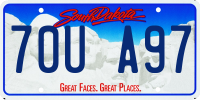 SD license plate 70UA97