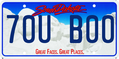 SD license plate 70UB00