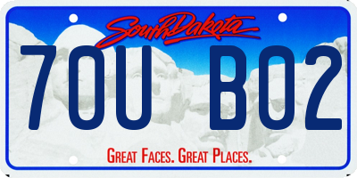 SD license plate 70UB02