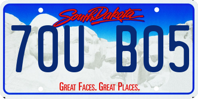 SD license plate 70UB05