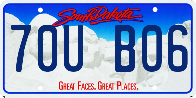 SD license plate 70UB06