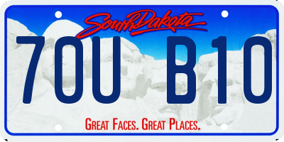 SD license plate 70UB10
