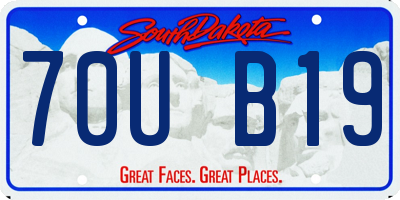 SD license plate 70UB19