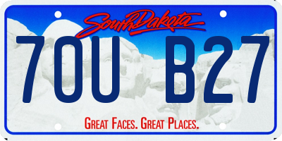 SD license plate 70UB27