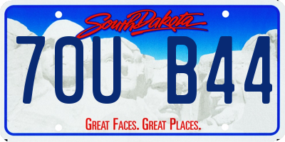 SD license plate 70UB44