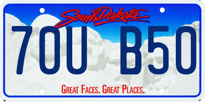SD license plate 70UB50