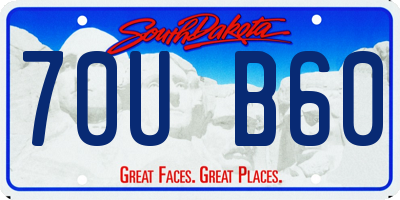 SD license plate 70UB60