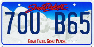 SD license plate 70UB65