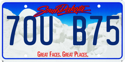 SD license plate 70UB75