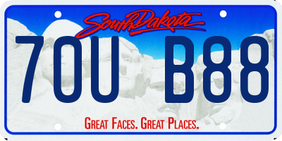 SD license plate 70UB88