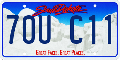 SD license plate 70UC11