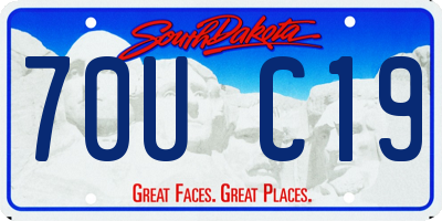 SD license plate 70UC19