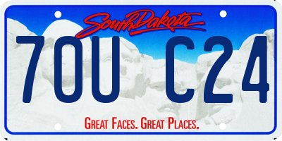 SD license plate 70UC24