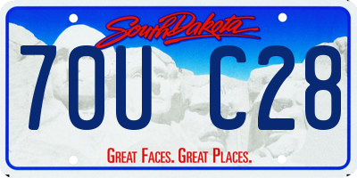 SD license plate 70UC28