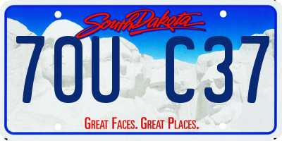 SD license plate 70UC37