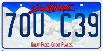 SD license plate 70UC39