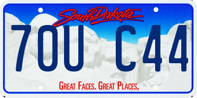 SD license plate 70UC44