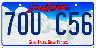 SD license plate 70UC56