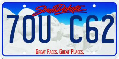 SD license plate 70UC62
