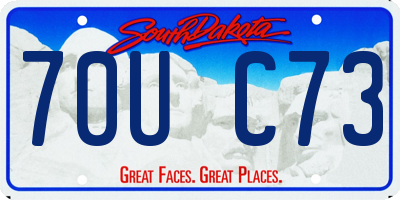 SD license plate 70UC73