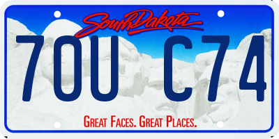 SD license plate 70UC74