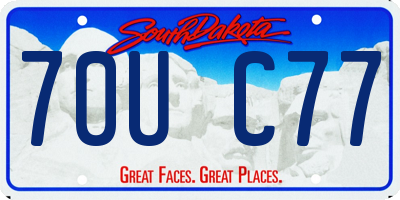 SD license plate 70UC77