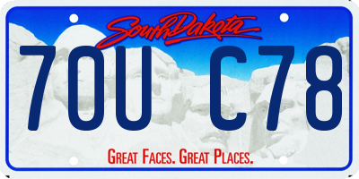 SD license plate 70UC78