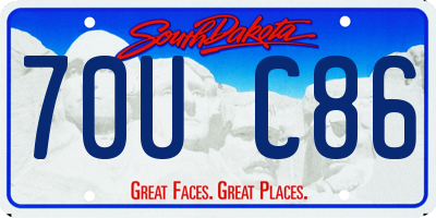 SD license plate 70UC86