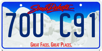 SD license plate 70UC91