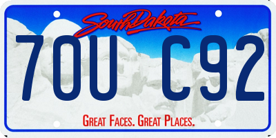 SD license plate 70UC92