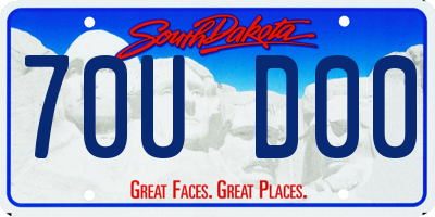 SD license plate 70UD00