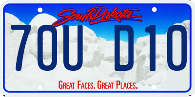 SD license plate 70UD10