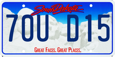 SD license plate 70UD15