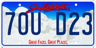 SD license plate 70UD23
