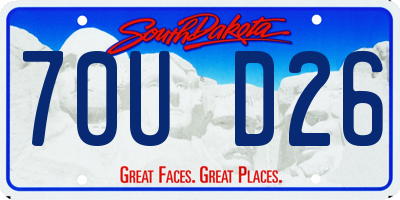 SD license plate 70UD26