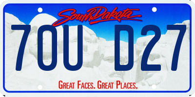 SD license plate 70UD27