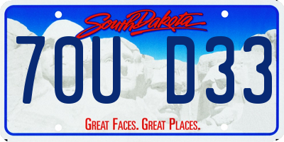 SD license plate 70UD33