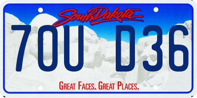 SD license plate 70UD36
