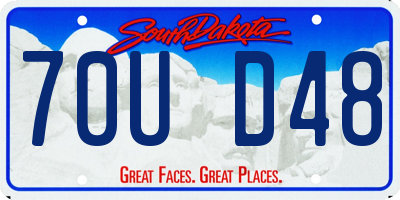 SD license plate 70UD48