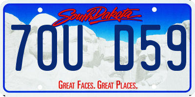 SD license plate 70UD59
