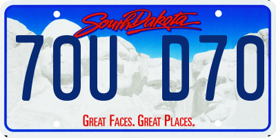 SD license plate 70UD70