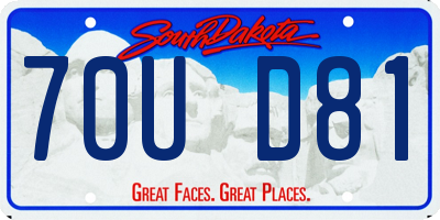 SD license plate 70UD81
