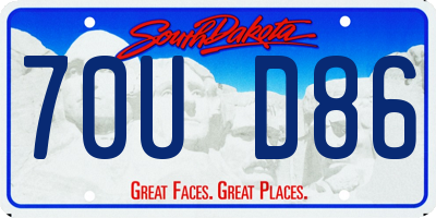 SD license plate 70UD86